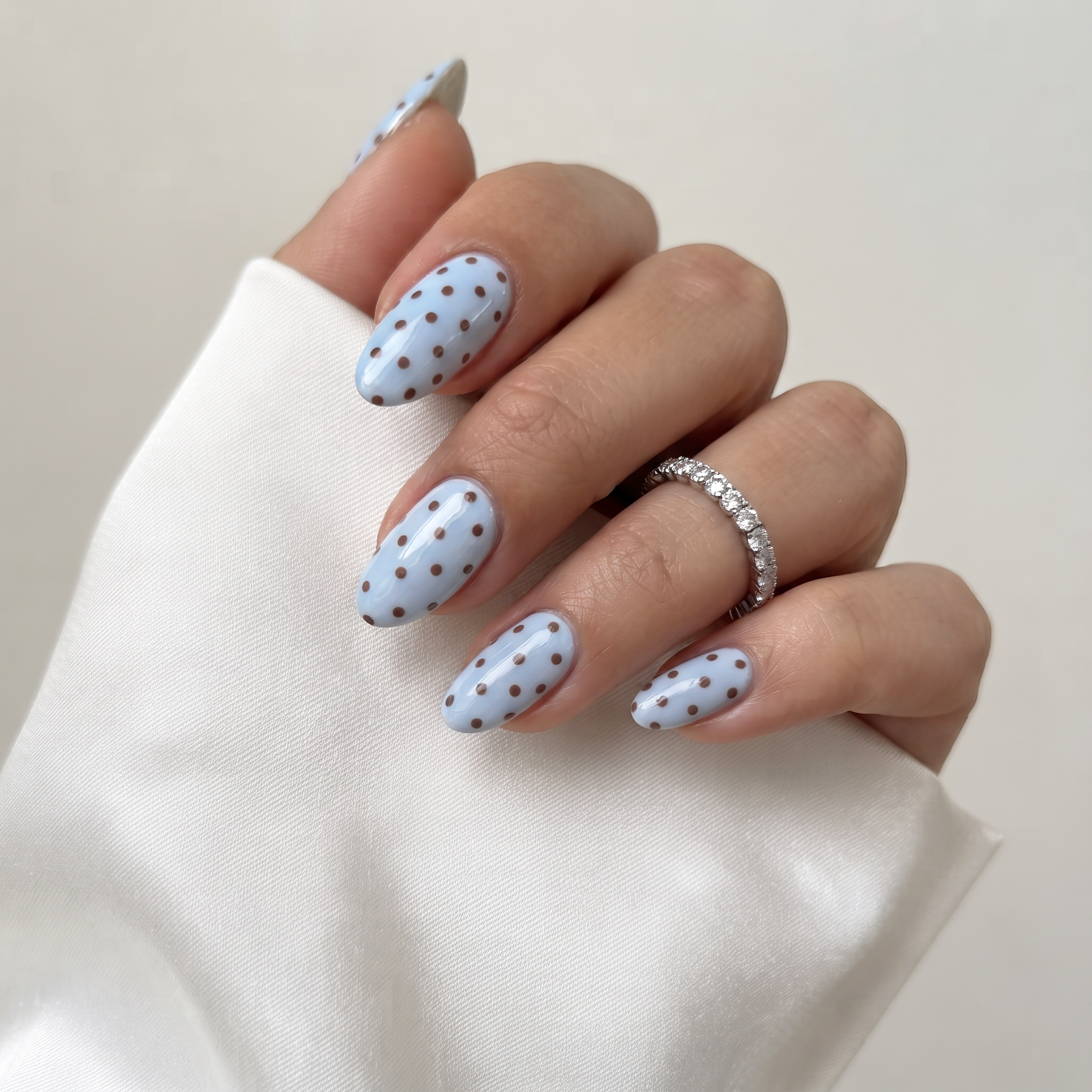 Baby Blue Polka